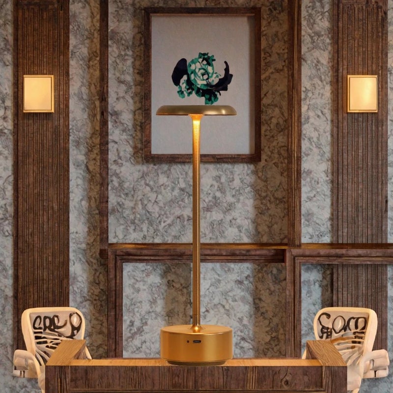 Bluejw Modern Industrial LED Night Light - Rechargeable, High-Performance Bedside Lamp for Hotel, Living Room & Bedroom - Warm Romantic Ambiance - Image 2